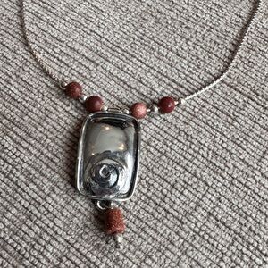 Silpada Designs Oxidized Sterling Silver and Sandstone Necklace
